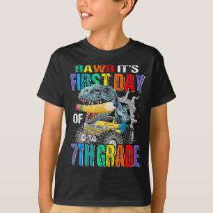 Camiseta Rawr, é o primeiro dia de caminhonete monstro do