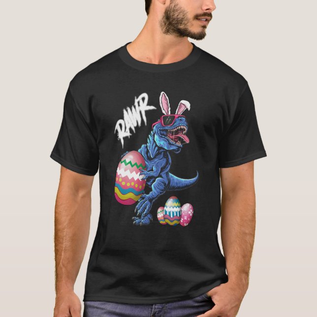 Camiseta Rawr Easter Bunny Dinosaur Happy Eastrawr Boys Tod (Frente)
