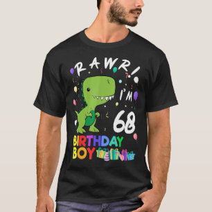 Camiseta Rawr, estou com 68 dinossauros bonitos no aniversá