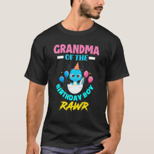 Camiseta Rawr I M Vovó Do Aniversário T Rex Din