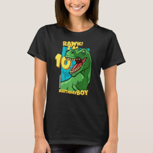 Camiseta Rawr I'm 10 Birthday Boys 10th Birthday Dino Tyran