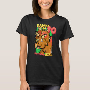 Camiseta Rawr I'm 10 Birthday Girls 10th Birthday Dino Xeno