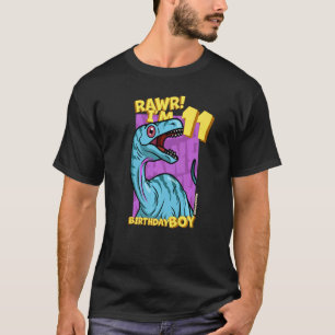 Camiseta Rawr I'm 11 Birthday Boys 11 Birthday Dino Noasa