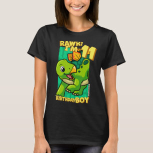 Camiseta Rawr I'm 11 Birthday Boys 11 Birthday Dino Steg
