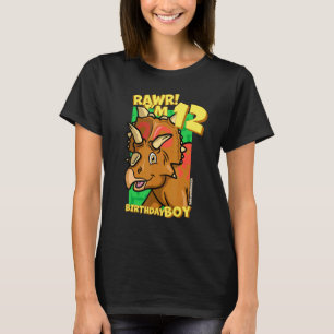Camiseta Rawr I'm 12 Birthday Boys 12 Birthday Dino Xeno