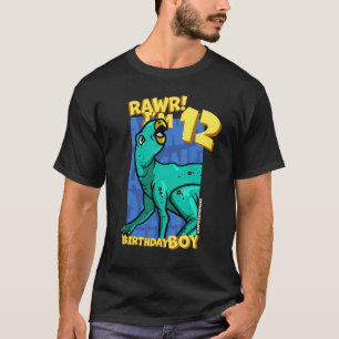 Camiseta Rawr I'm 12 Birthday Boys 12 Birthday Dino Zeph
