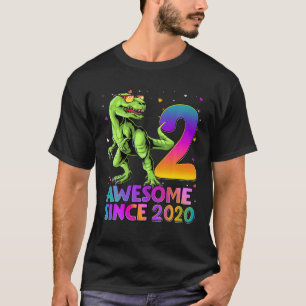 Camiseta Rawr I'm 2 Crianças 2 Anos segundo aniversário B