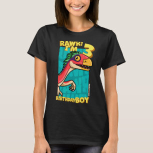 Camiseta Rawr I'm 3 Aniversário aniversário de 3 anos Dino