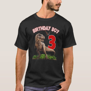 Camiseta Rawr I'm 3rd Dinosaurs Birthday Boy 3 Years Old Re
