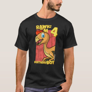 Camiseta Rawr I'm 4 Birthday Boys 4th Birthday Dino Ovirapt
