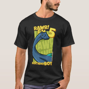 Camiseta Rawr I'm 5 Birthday Boys 5 Birthday Dino Quaesi