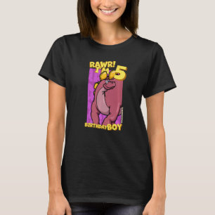 Camiseta Rawr I'm 5 Birthday Boys 5 Birthday Dino Wuerhos