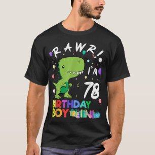 Camiseta Rawr Im 78 Bonito Dinossauro Presente