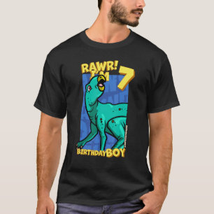 Camiseta Rawr I'm 7 Birthday Boys 7 Birthday Dino Zephyr