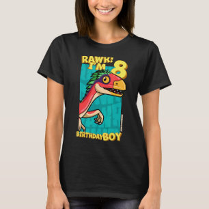 Camiseta Rawr I'm 8 Birthday Boys 8th Birthday Dino Deinon