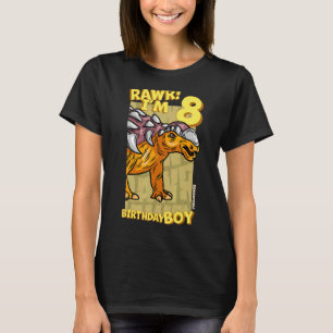 Camiseta Rawr I'm 8 Birthday Boys 8th Birthday Dino Edmonto