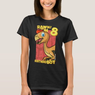 Camiseta Rawr I'm 8 Birthday Boys 8th Birthday Dino Ovirap