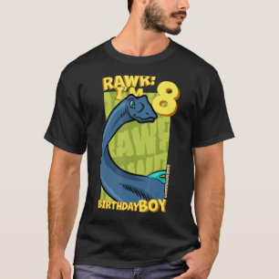 Camiseta Rawr I'm 8 Birthday Boys 8th Birthday Dino Quaesi