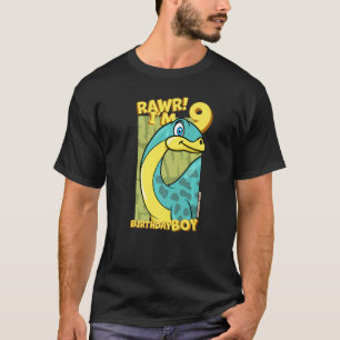 Camiseta Rawr I'm 9 Birthday Boys 9th Birthday Dino Apatosa