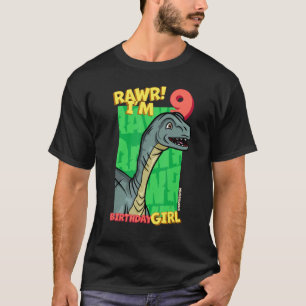 Camiseta Rawr I'm 9 Birthday Girls 9th Birthday Dino Mussau