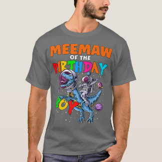 Camiseta Rawr MeeMaw Do Astronauta Birthday Boy Andando D