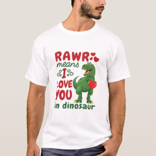 Camiseta Rawr Quer Dizer Que Te Amo No Dinossauro