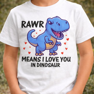 Camiseta RAWR Significa Eu Te Amo Em Dinossauro