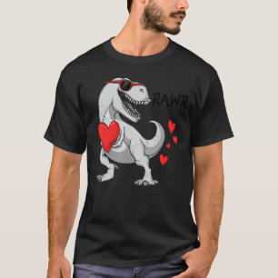 Camiseta Rawr T Rex Girls Boys Kids Dinossaur Dia de os nam