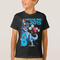 Rawrsome desde 2015 8º aniversário Dinossauro T Re