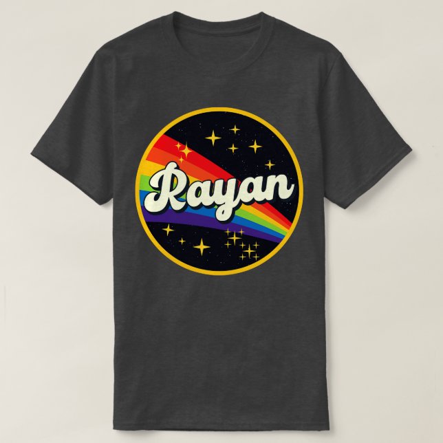 Camiseta Rayan Rainbow No Space Vintage Style (Frente do Design)