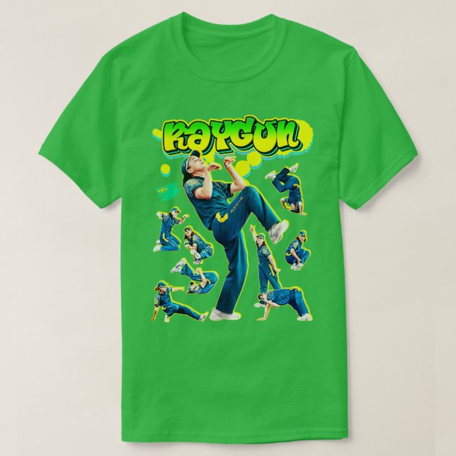 Camiseta Raygun Breakdancing Move (Frente do Design)