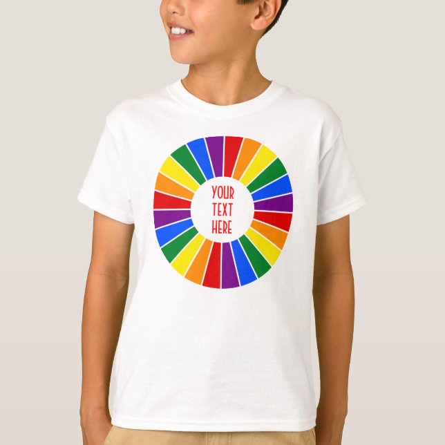 Camiseta RAYS DO BOTÃO RAINBOL + sinal ou texto (Frente)