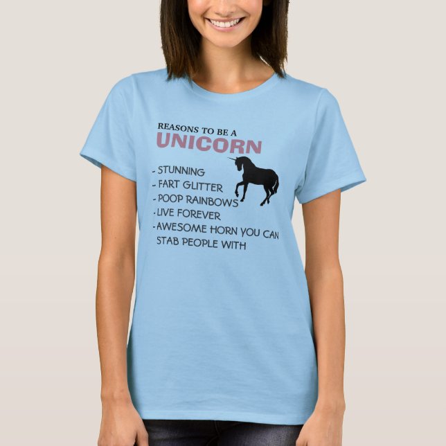 Camiseta Razões para ser um unicórnio (Frente)