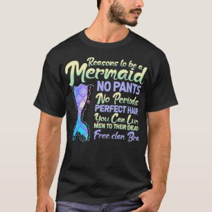 Camiseta Razões Para Ser Uma Sereia Cuta