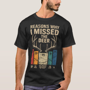 Camiseta Razões pelas quais eu perdi o cervo engraçado