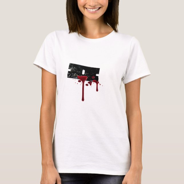 Camiseta Razorblade sangrento (Frente)