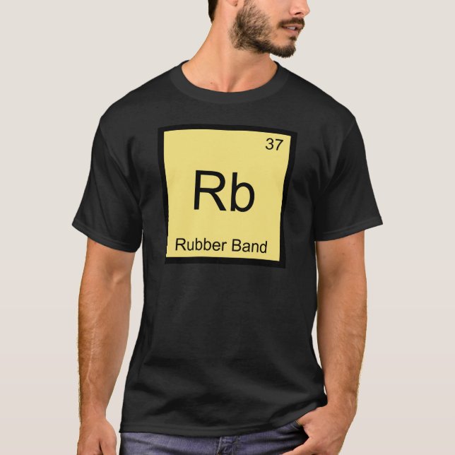Camiseta Rb - Banda de borracha - Símbolo de Elemento Quími (Frente)