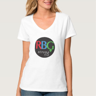 Camiseta RBG Forte T-Shirt do Pescoço-V feminino