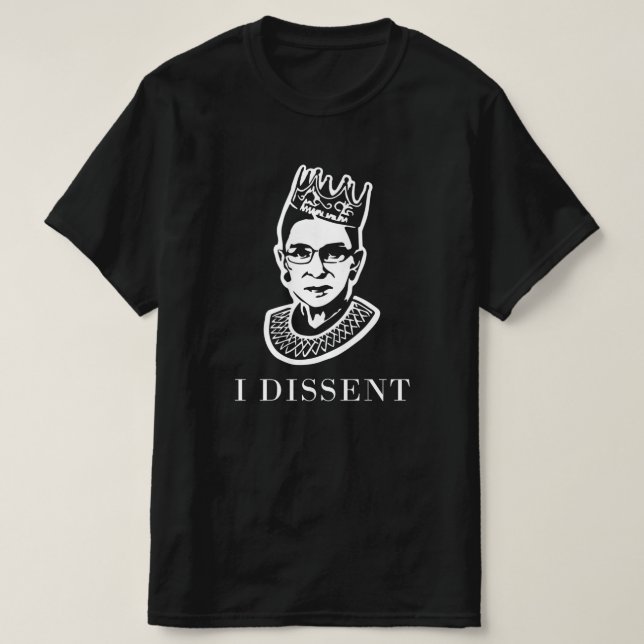 Camiseta RBG notório - Discordo Ruth Bader Ginsburg (Frente do Design)