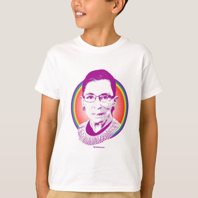 Camiseta RBG Rainbow Justice Purple (Frente)