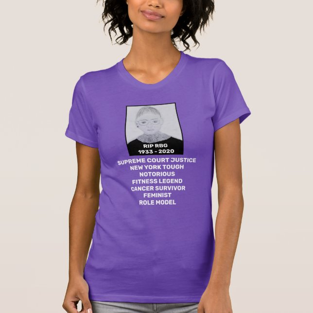 Camiseta RBG Ruth Bader Ginsburg Homenageia o sobrevivente  (Frente)