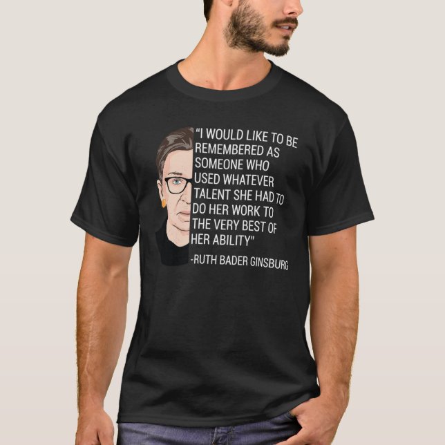 Camiseta RBG Ruth Bader Ginsburg Tributa RIP (Frente)