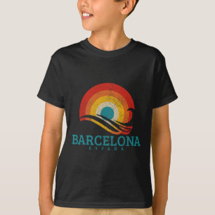 Camiseta Rcelona Espanha Espanha Onda Vintage Surfista Surf