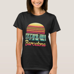 Camiseta Rcelona Espanha Retro Inspirado Skateboarding 80's