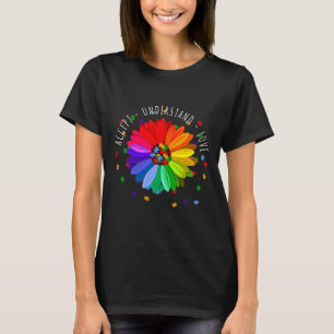 Camiseta Rd Floral Autismo Sensibilização Flower Para Mamãe