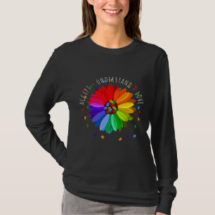 Camiseta Rd Floral Autismo Sensibilização Flower Para Mamãe