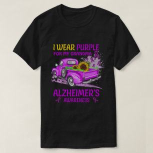 Camiseta RD I Veste Roxo Para Minha Avó, Alzheimers Ciente