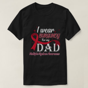 Camiseta RD Multiple Myeloma T Shirts Eu Visto Borgonha par