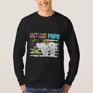 Camiseta Rd Papa Bear Matching Family Autism Awareness Us F
