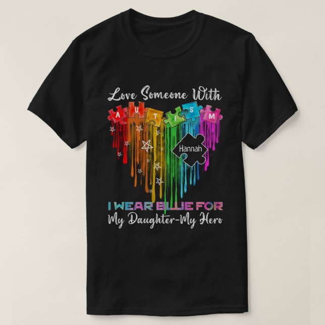 Camiseta RD Personalizado Ama Alguém Com Autismo (Frente do Design)